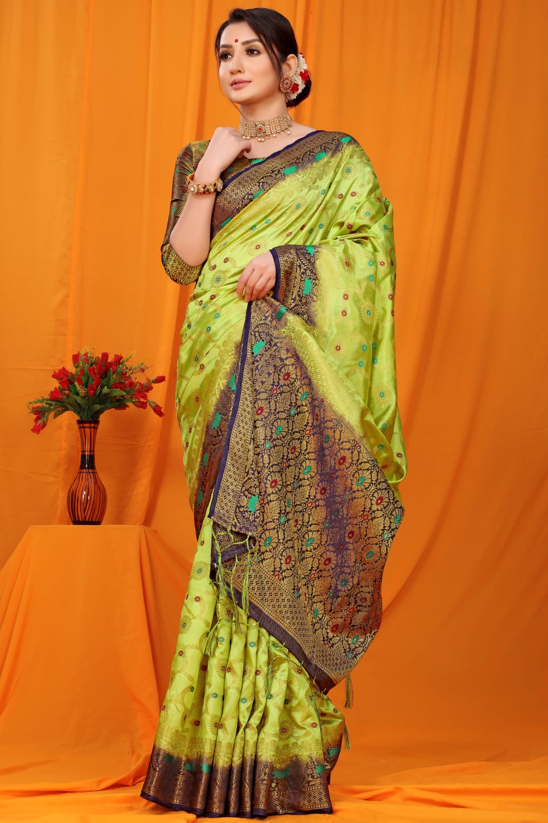 Party Wear Soft Banarasi Balatan Silk Saree Anant Tex Exports Private Limited