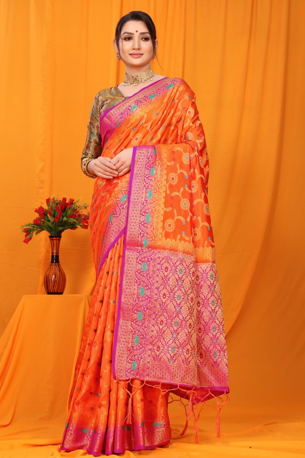 Party Wear Soft Banarasi Balatan Silk Saree Anant Tex Exports Private Limited