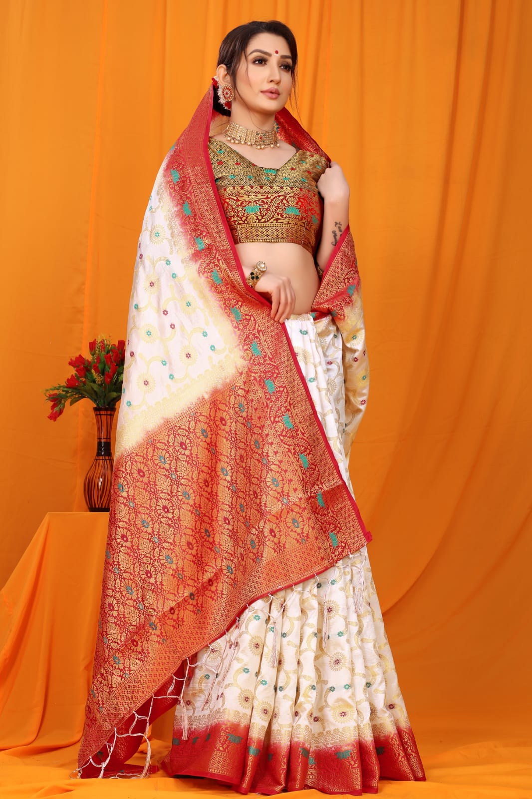 Party Wear Soft Banarasi Balatan Silk Saree Anant Tex Exports Private Limited