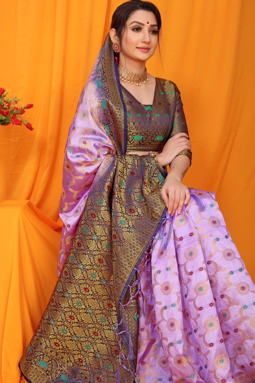 Party Wear Soft Banarasi Balatan Silk Saree Anant Tex Exports Private Limited