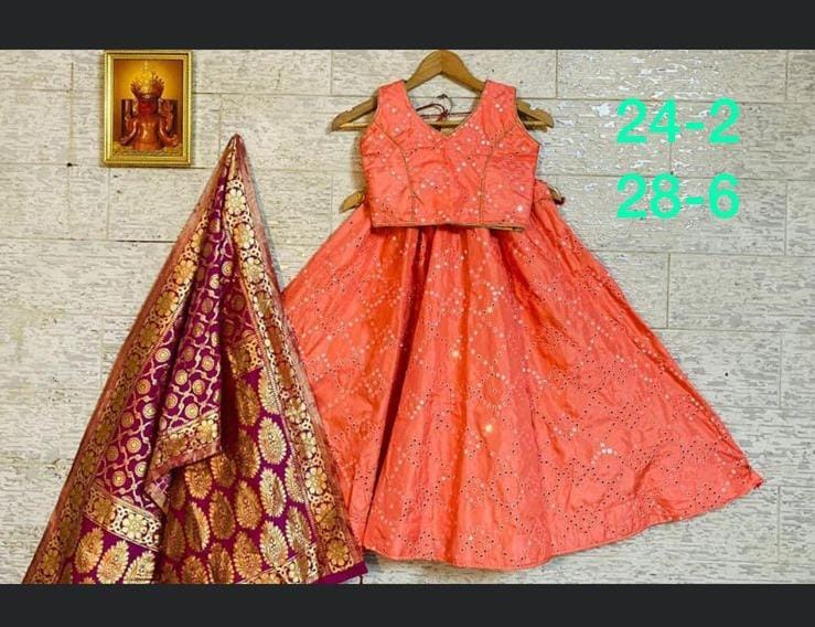Party Wear Net Embroidery Beautiful Mirror Work Girls Lehenga Choli 617 -  Pista Green at Rs 1799/piece | Kids Lehenga in Surat | ID: 25298696588