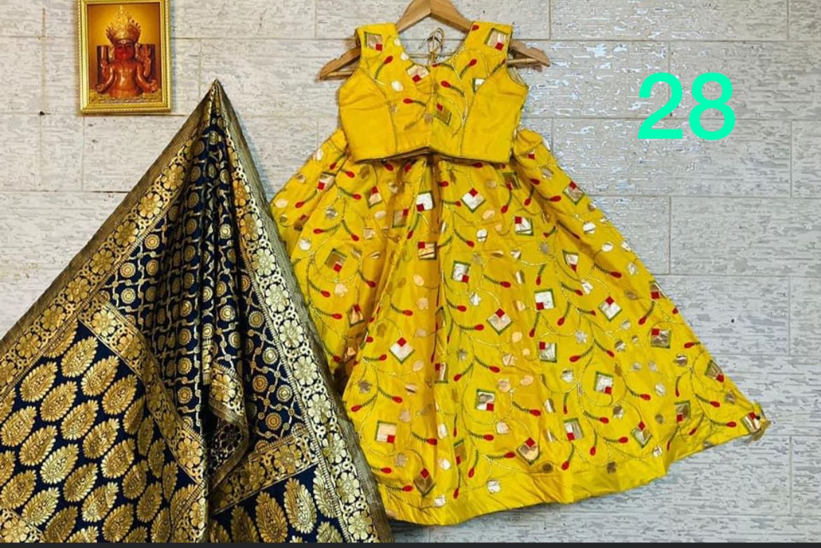 BownBee Kalamkari Print Party Dress Gown for Girls- Yellow – BownBee -  Styling Kids The Indian Way