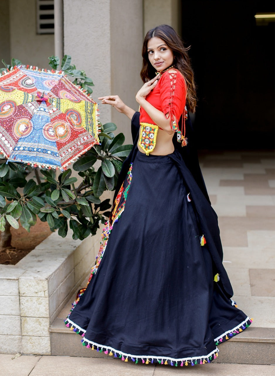 Popular Everyone will admire you when you wear this stunning colours designer lehenga choli. women can buy this lehngha choli for navratri collect