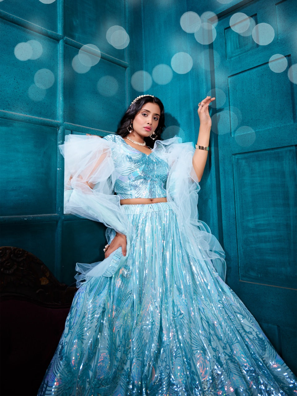 ROYAL BLUE DESIGNER Lehenga Choli Indian Wedding Party Wear Readymade  Lahengas $67.99 - PicClick