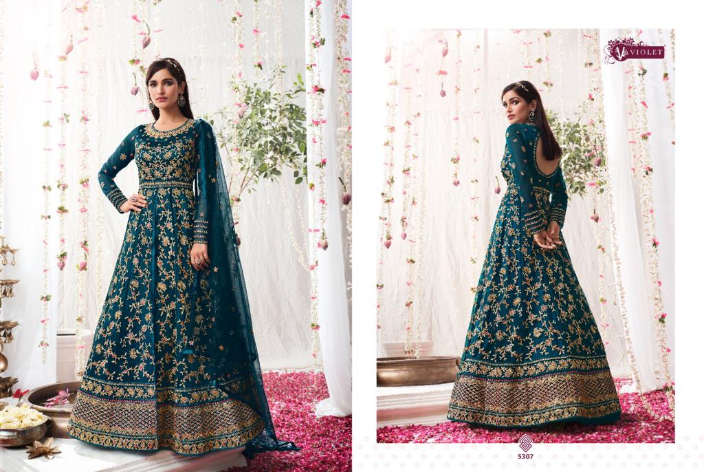 Swagat Violet 5301-5308 Series Exclusive Wedding Designer Long Suits