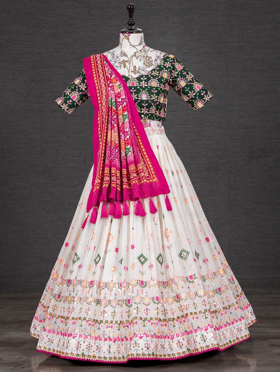 Multicolor Silk Navratri Chaniya Choli 272289