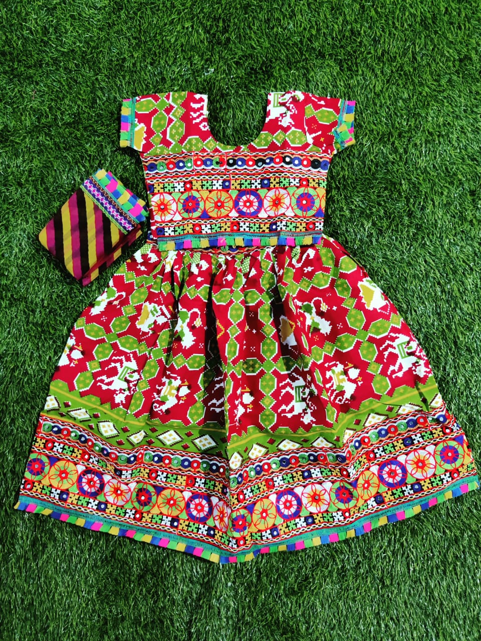 Navratri Traditional full embroidery  gher Lehenga for kids Anant Tex Exports Private Limited