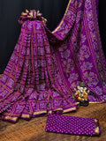 Divya Tafetta Silk Print Bandhej Saree Anant Tex Exports Private Limited