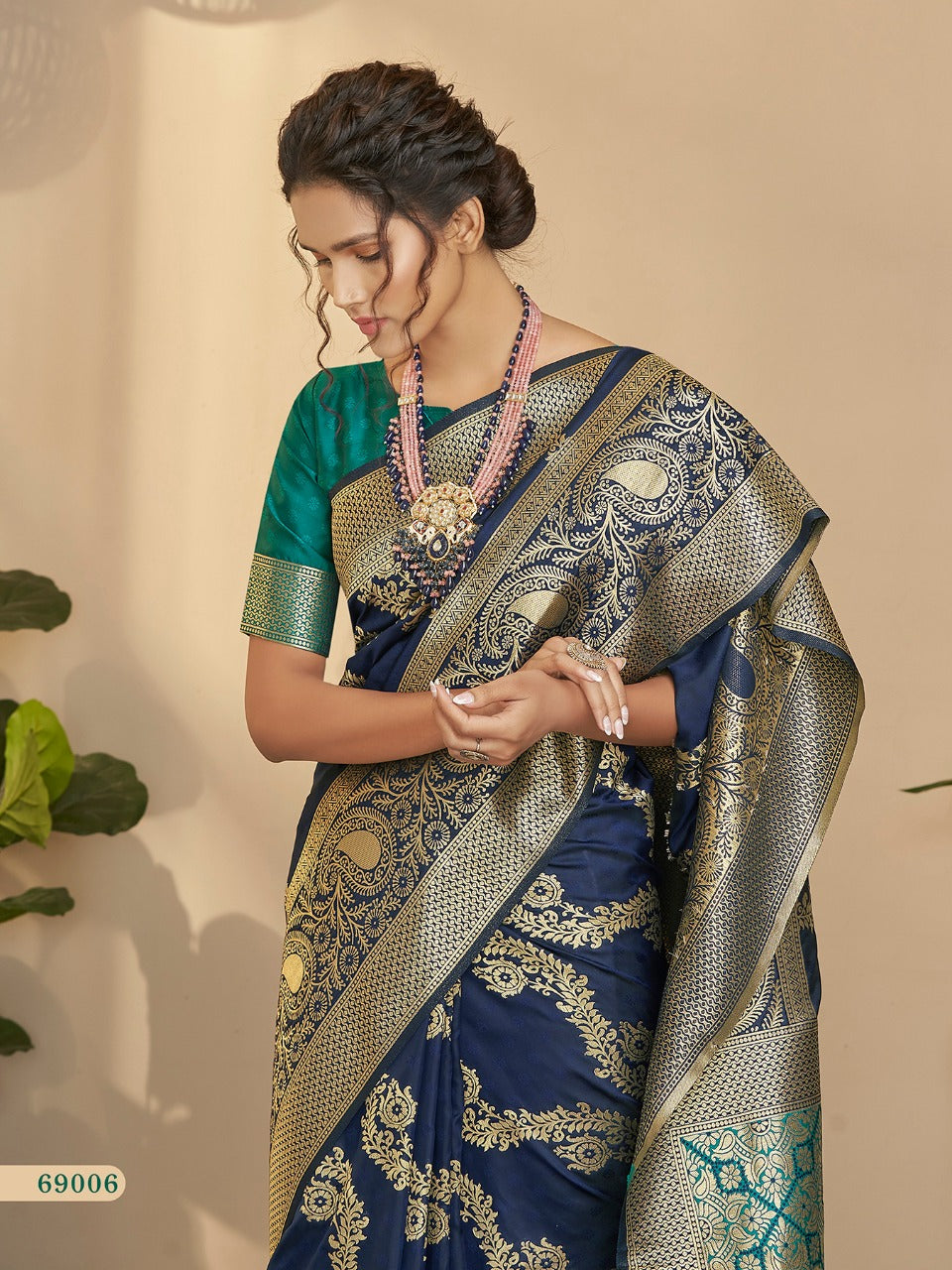 RajPath Maharani Soft silk with Leheriya Zari Weaving Saree Anant Tex Exports Private Limited