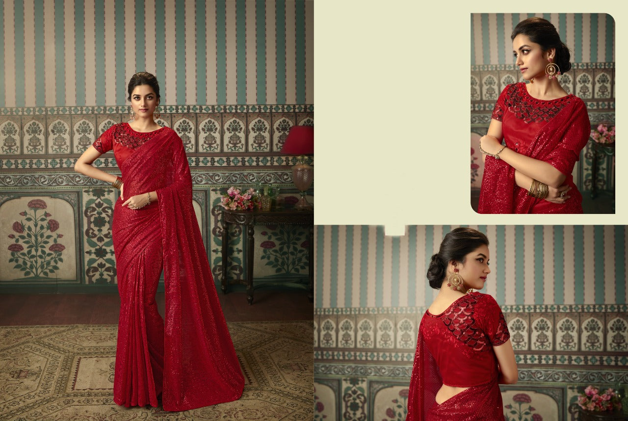 Heavy Georgette With Sequence Saree Anant Tex Exports Private Limited