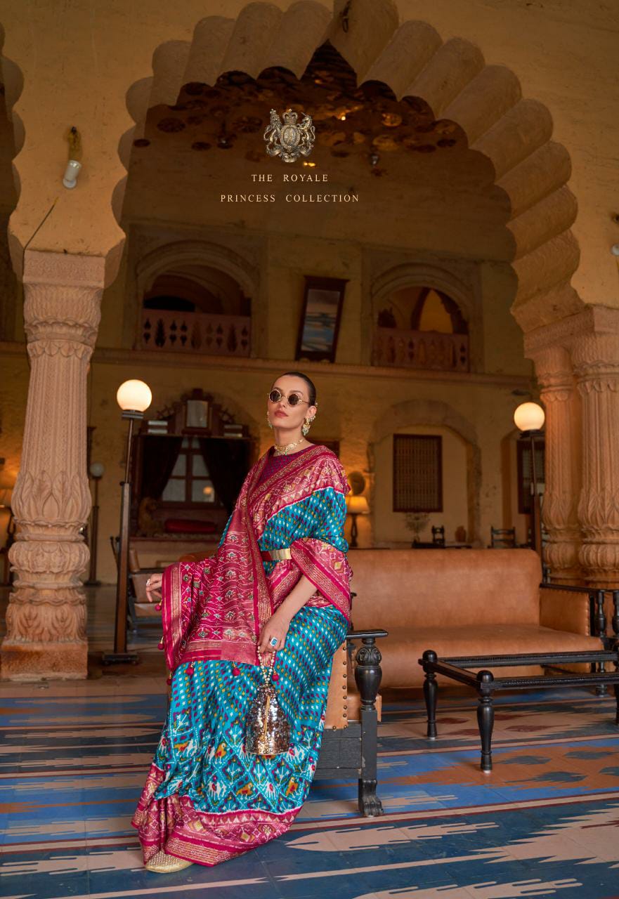 Rewaa Gouri Soft Silk With Hand Print Saree Anant Tex Exports Private Limited