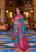 Rewaa Gouri Soft Silk With Hand Print Saree Anant Tex Exports Private Limited