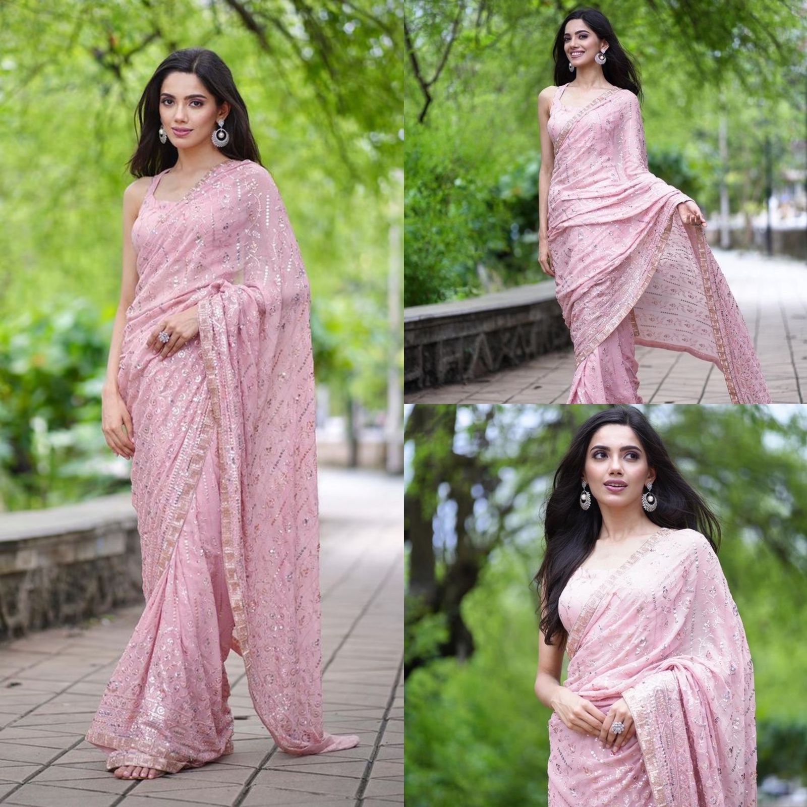 HEAVY GEORGETTE SEQUENCE SAREE Anant Tex Exports Private Limited