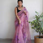 Aisha Organza Digital Print Saree Anant Tex Exports Private Limited
