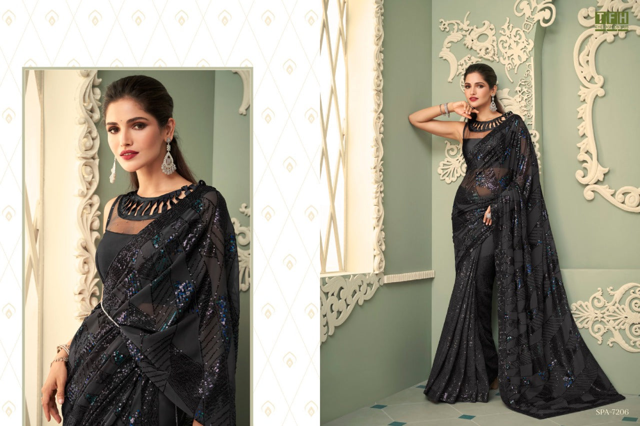 TFH SPARKLE VOL 3 GEORGETTE SAREE Anant Tex Exports Private Limited