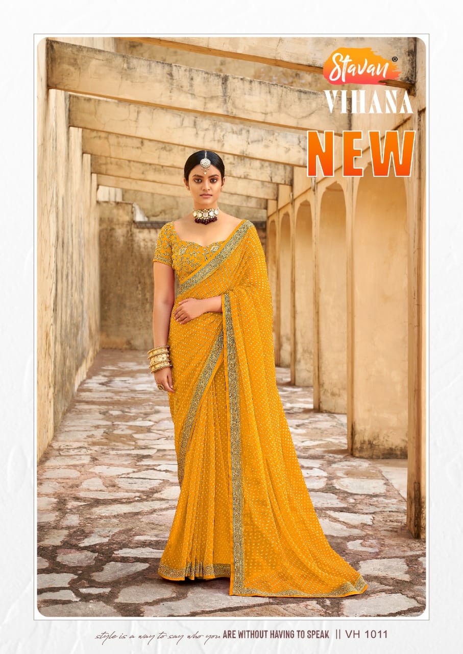 Stavan Vihana Georgette Saree Anant Tex Exports Private Limited