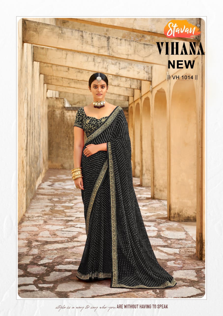 Stavan Vihana Georgette Saree Anant Tex Exports Private Limited