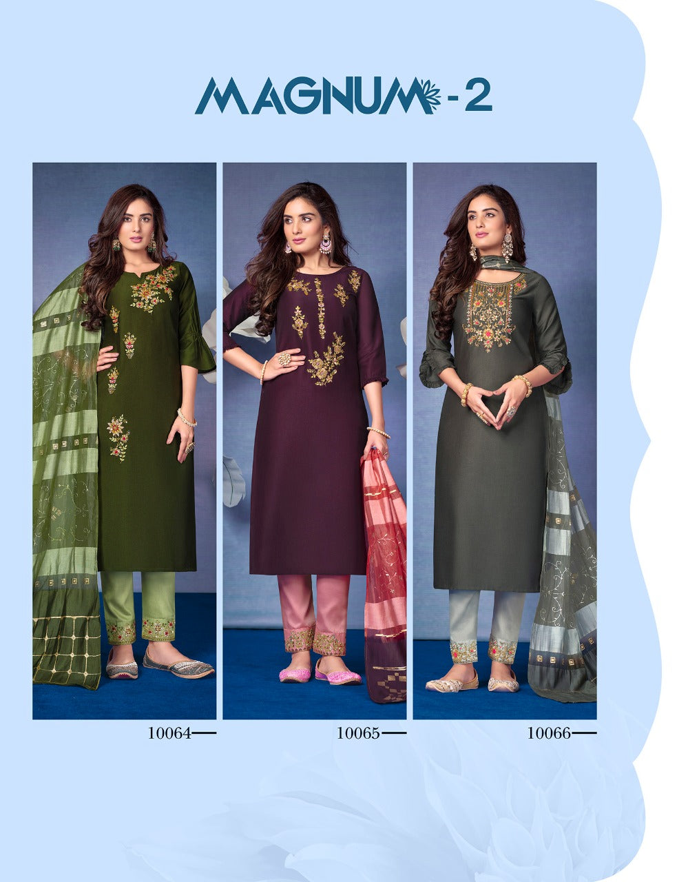 LILY AND LALI MAGNUM VOL 2 BEMBERG KURTI WITH BOTTOM AND DUPATTA Anant Tex Exports Private Limited