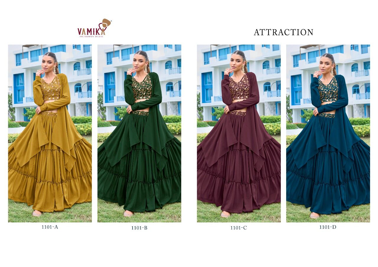 VAMIKA ATTRACTION NEW RANGE OF LEHNGA CHOLI WITH KOTI COLLECTION Anant Tex Exports Private Limited