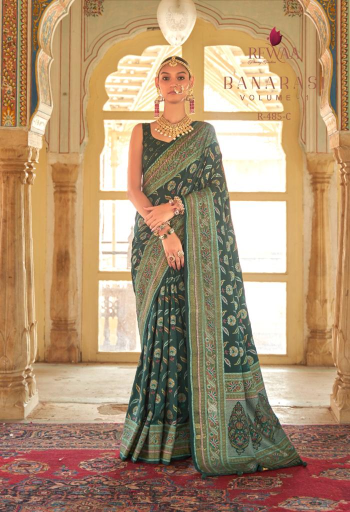 Buy DEMARCA Brown Womens Banarasi Silk Printed Saree | Shoppers Stop