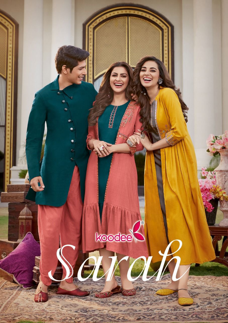 Koodee Sarah Catalog Chinon With Inner Anarkali kurtis Anant Tex Exports Private Limited