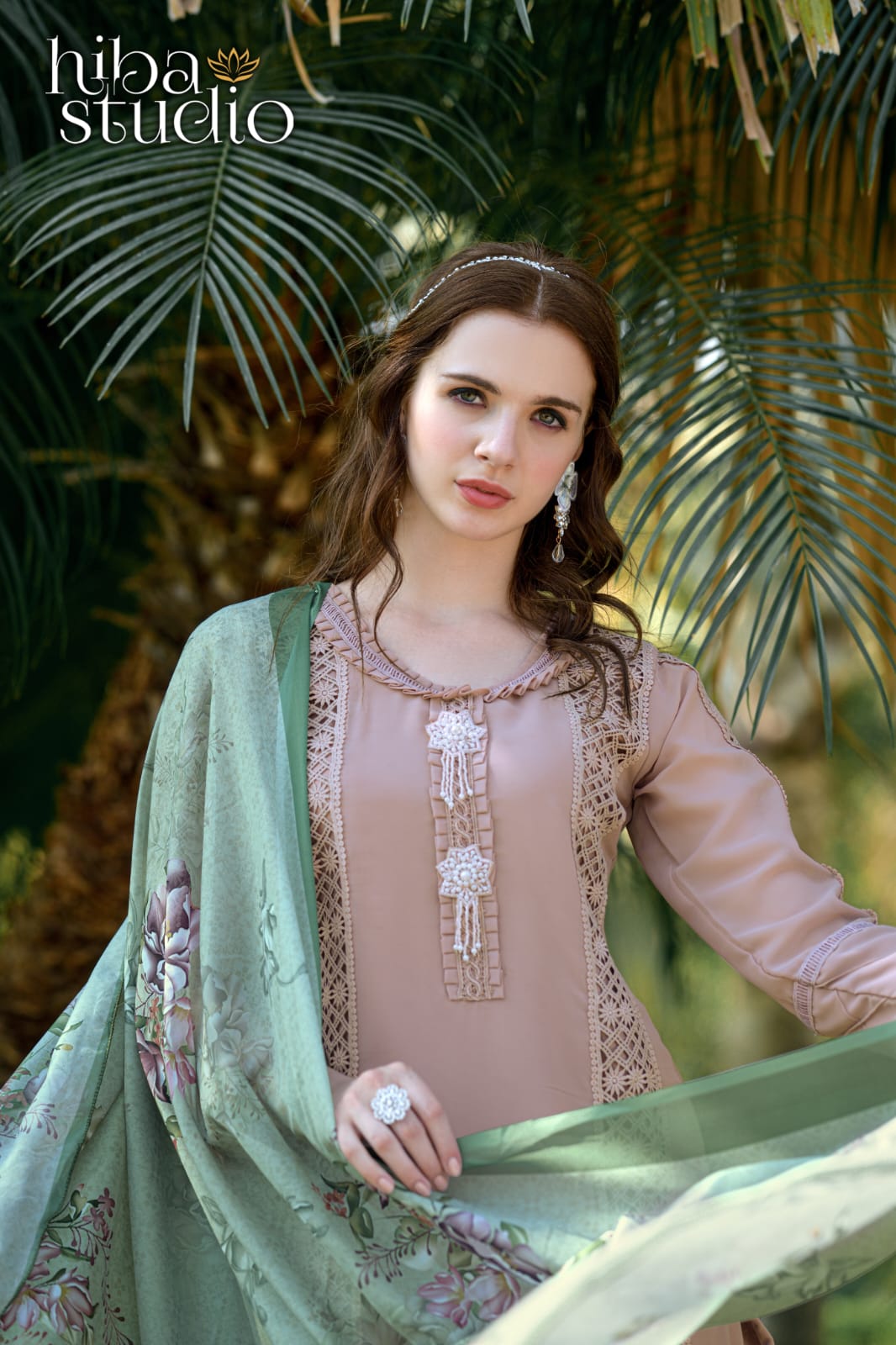 LPC 50 BY HIBA STUDIO EXCLUSIVE DESIGNER FAUX GEORGETTE READYMADE PAKISTANI SUITS Anant Tex Exports Private Limited
