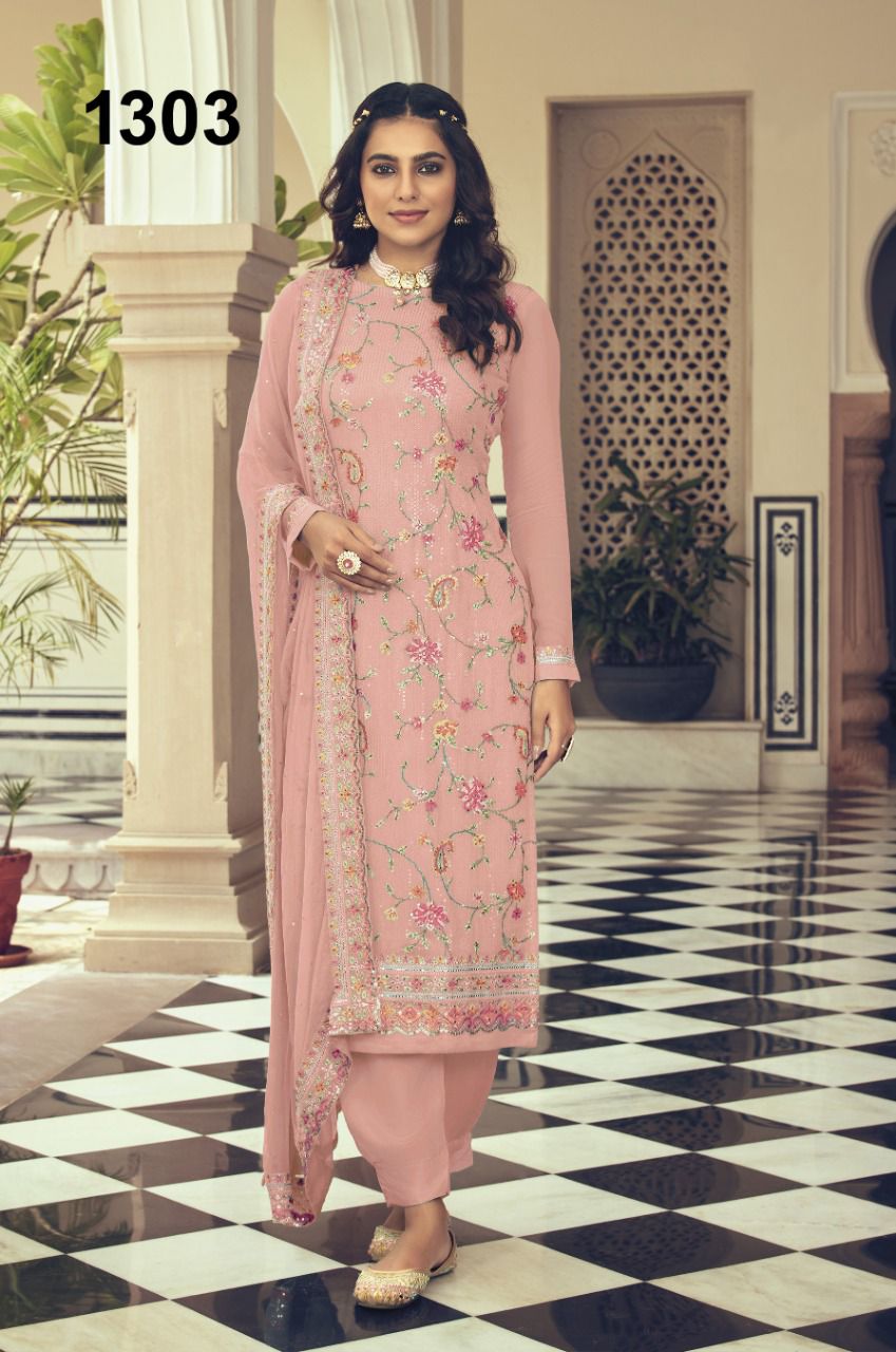 NAZNEEN RAKSHA 1300 SERIES HEAVY SANTON SUIT Anant Tex Exports Private Limited