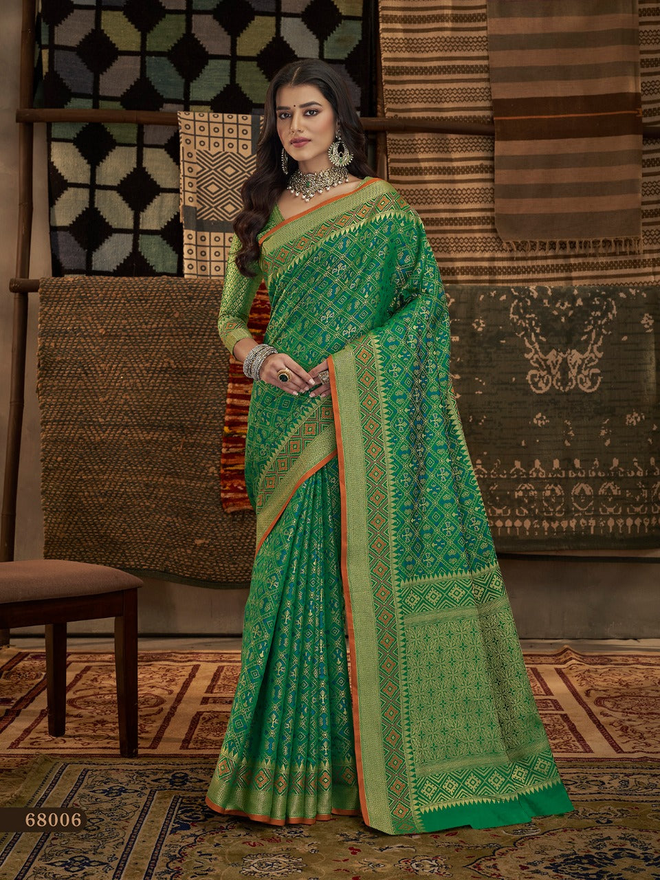 Multi Color Traditional Wear Taser Silk Patola Saree – BEST SAREE