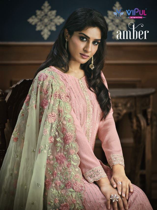 Vipul Amber Chinnon With Embroidery Suits Anant Tex Exports Private Limited