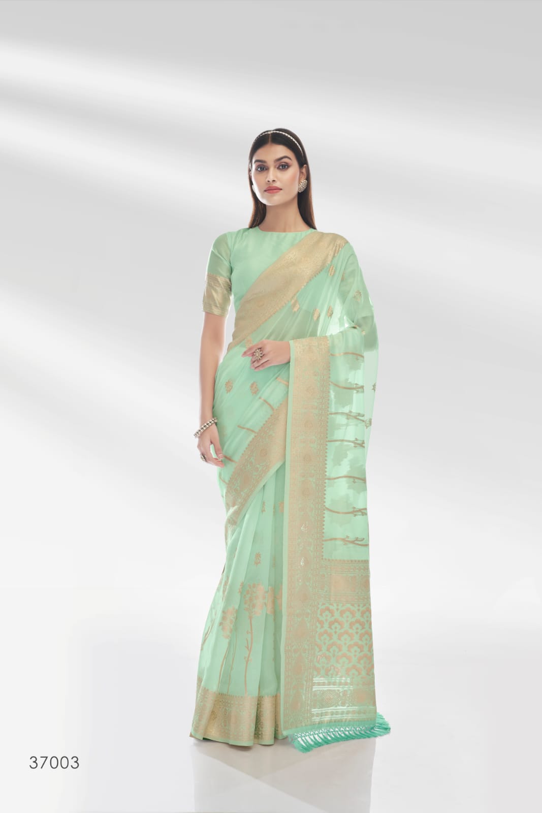 RajPath Abudhai Pure Organza with an amazing Shiny Banarasi Zari Saree Anant Tex Exports Private Limited