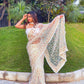 Embroidery Work With Viscose Threads Net Saree Anant Tex Exports Private Limited