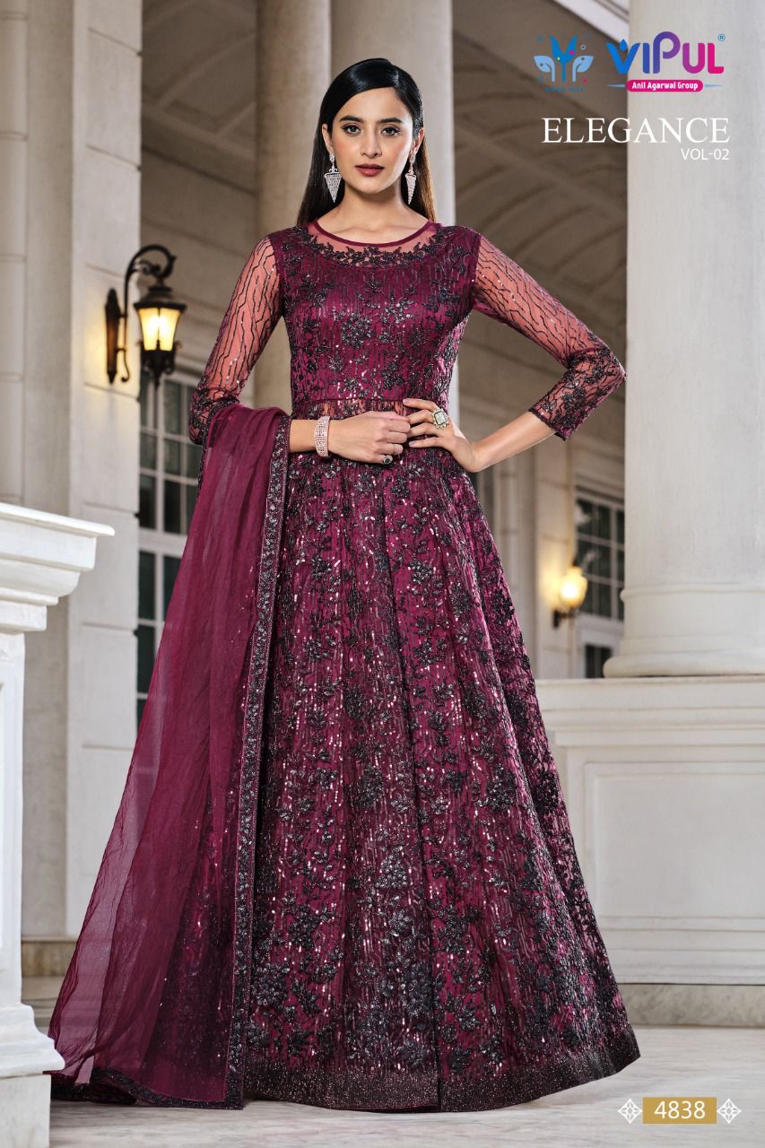 Vipul Elegance Vol 2 Premium Semi Stitched Gown Anant Tex Exports Private Limited