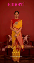 Kimora Sanganer Pure Georgette With Zari Weaving Saree Anant Tex Exports Private Limited