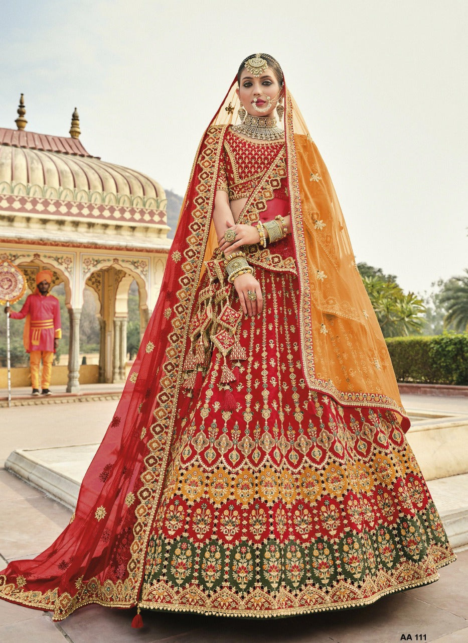 BRIDAL LEHENGA CHOLI COLLECTION D.NO -AA-111 Anant Tex Exports Private Limited