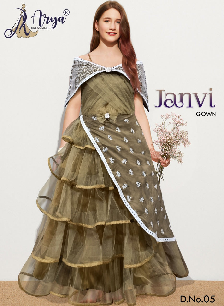 JANVI MUSLIN WITH SOFT NET CHILDREN GOWN Anant Tex Exports Private Limited