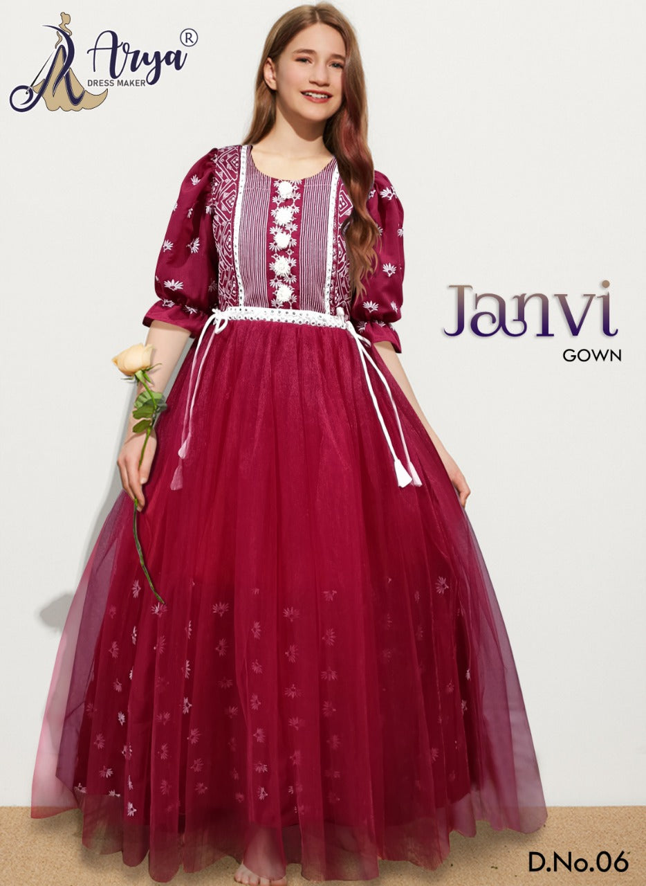 JANVI MUSLIN WITH SOFT NET CHILDREN GOWN Anant Tex Exports Private Limited