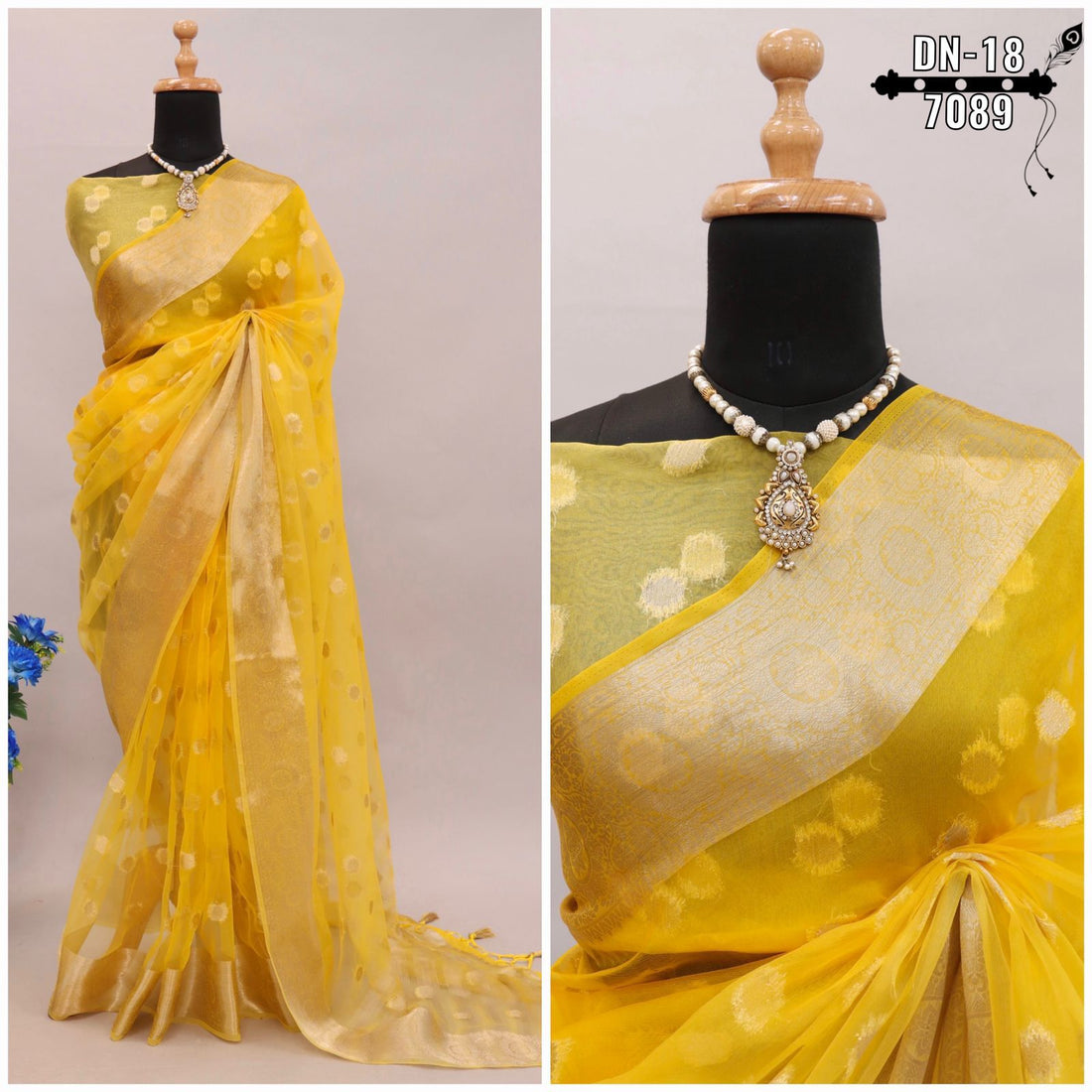 NEW ORGANZA SILK WITH BEAUTIFUL COLORS SAREE Anant Tex Exports Private Limited