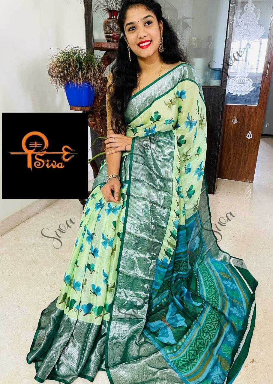 PARTY WEAR MOSS CHIFFON SAREE Anant Tex Exports Private Limited