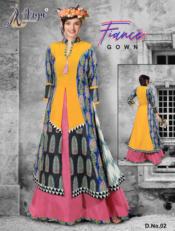 FIANCE DIGITAL PRINT LONG GOWN Anant Tex Exports Private Limited