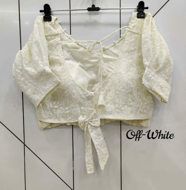 Party Wear Chikankari Blouse Anant Tex Exports Private Limited