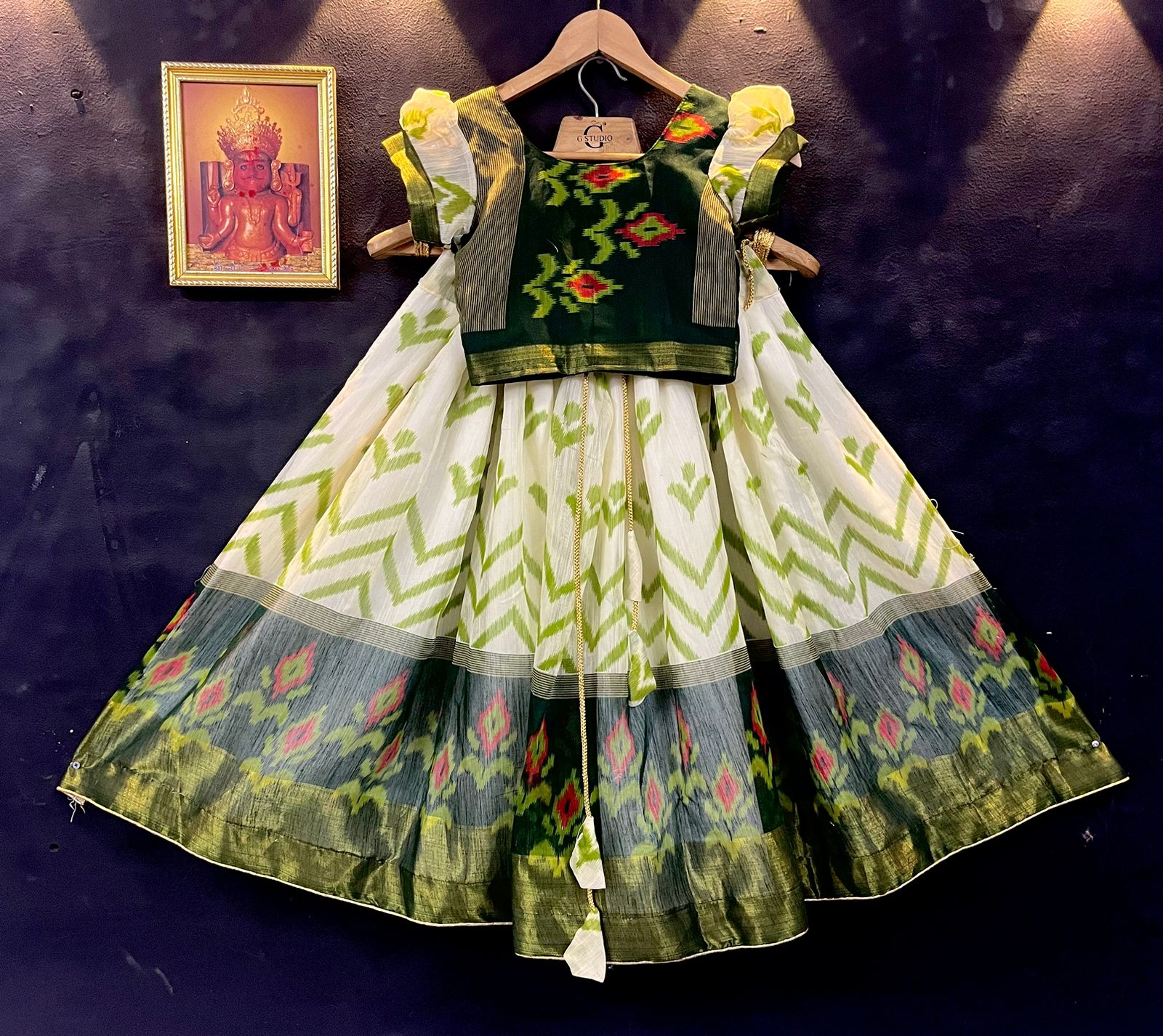 ZIGZAG SLUB DESIGNER KIDS LEHENGA Anant Tex Exports Private Limited