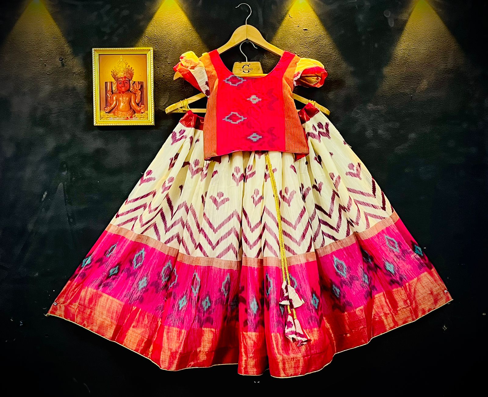 ZIGZAG SLUB DESIGNER KIDS LEHENGA Anant Tex Exports Private Limited