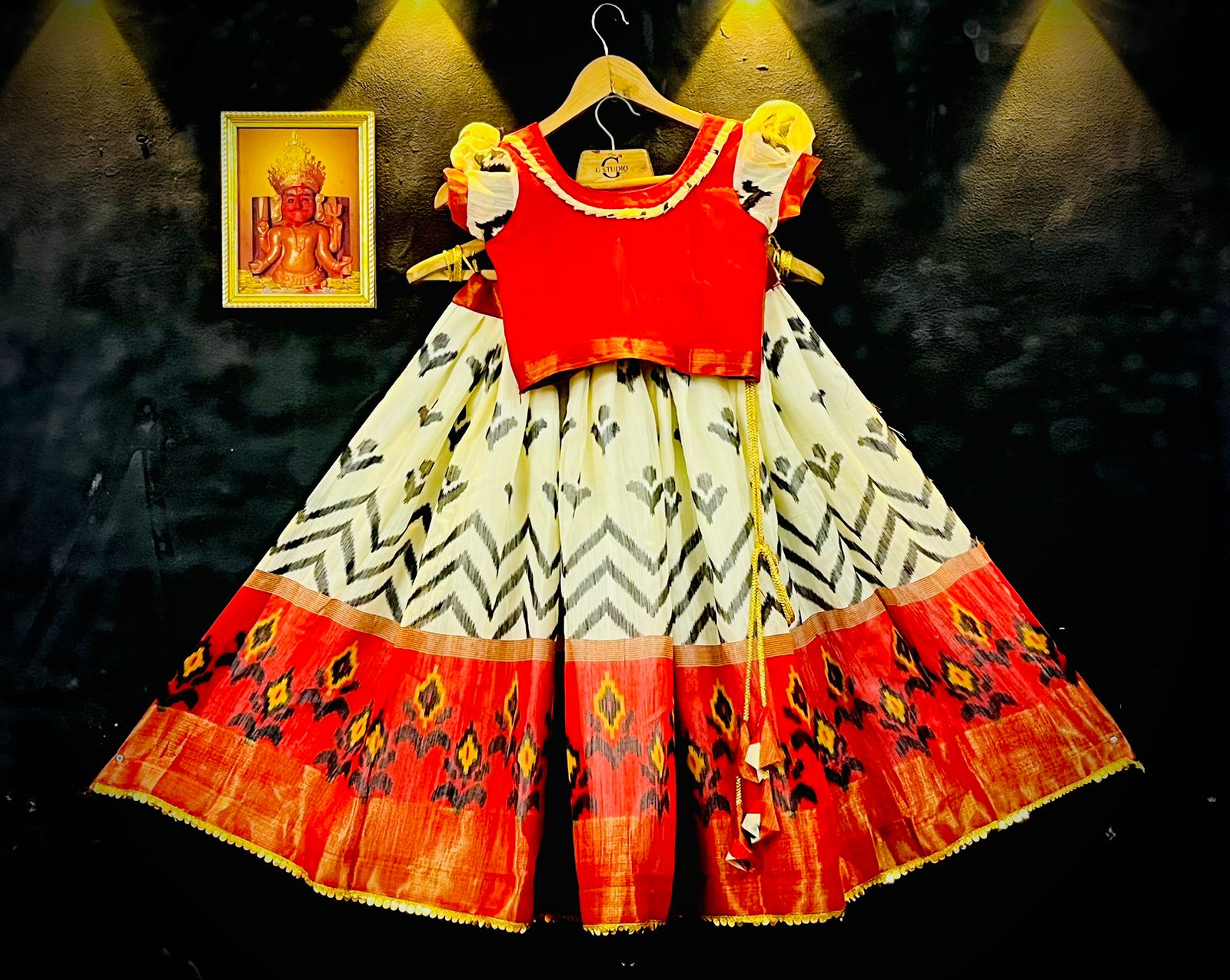 ZIGZAG SLUB DESIGNER KIDS LEHENGA Anant Tex Exports Private Limited