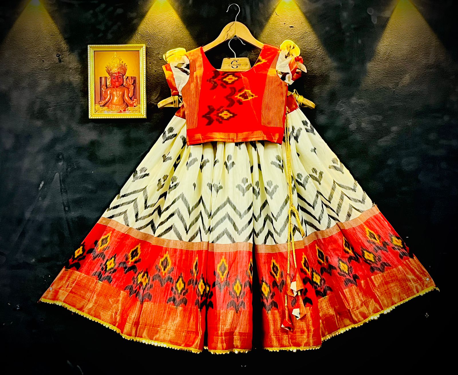 ZIGZAG SLUB DESIGNER KIDS LEHENGA Anant Tex Exports Private Limited