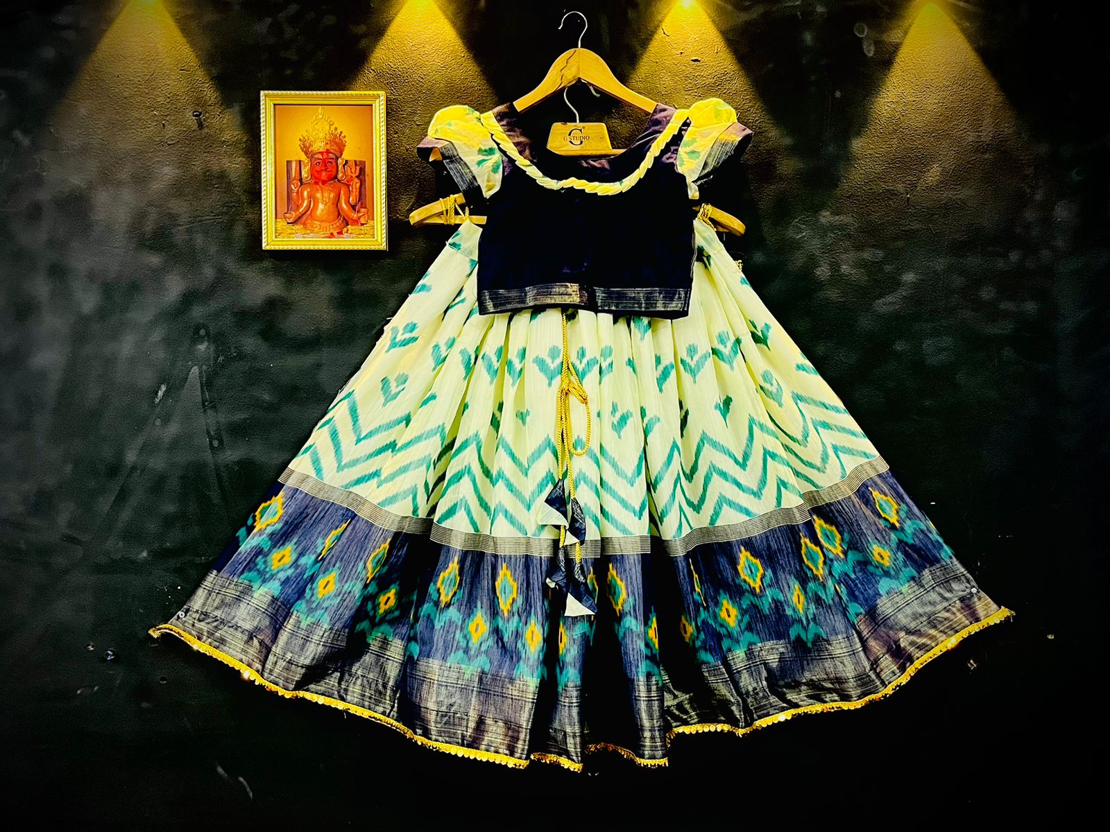 ZIGZAG SLUB DESIGNER KIDS LEHENGA Anant Tex Exports Private Limited