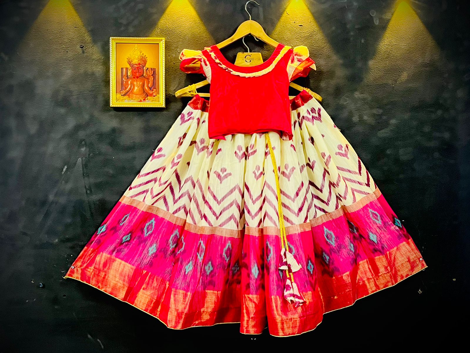 ZIGZAG SLUB DESIGNER KIDS LEHENGA Anant Tex Exports Private Limited