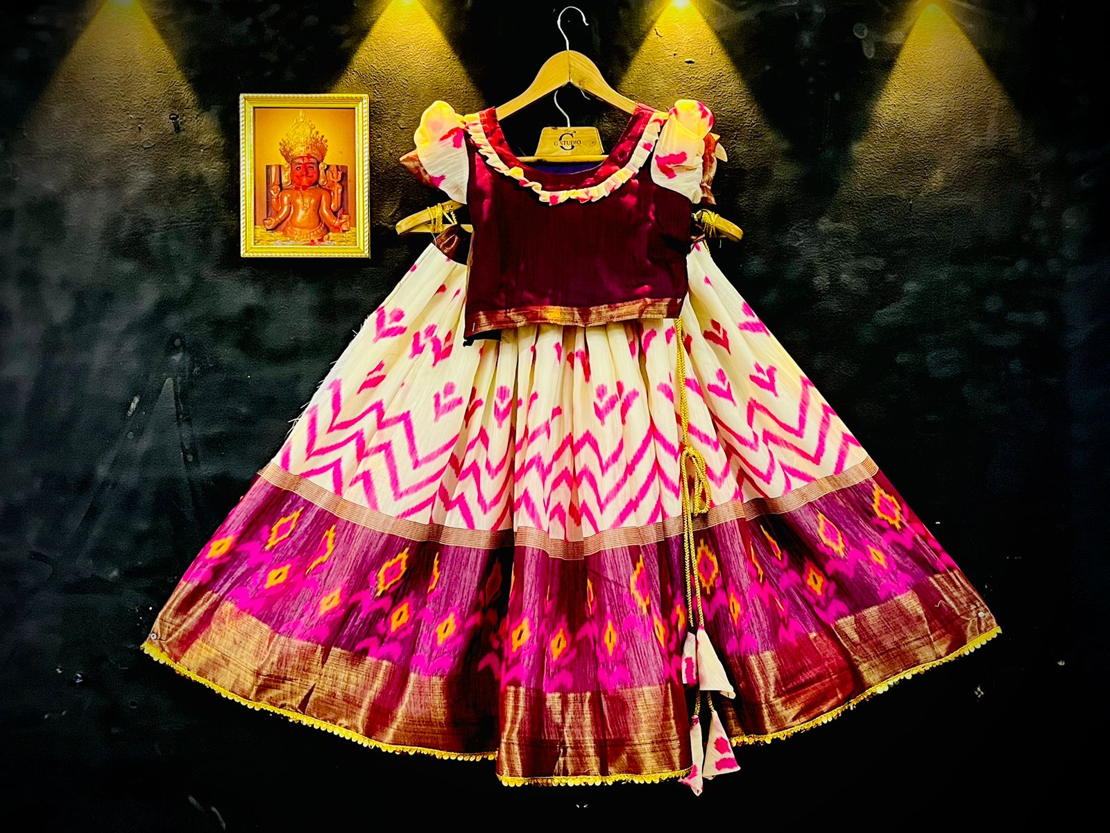 ZIGZAG SLUB DESIGNER KIDS LEHENGA Anant Tex Exports Private Limited