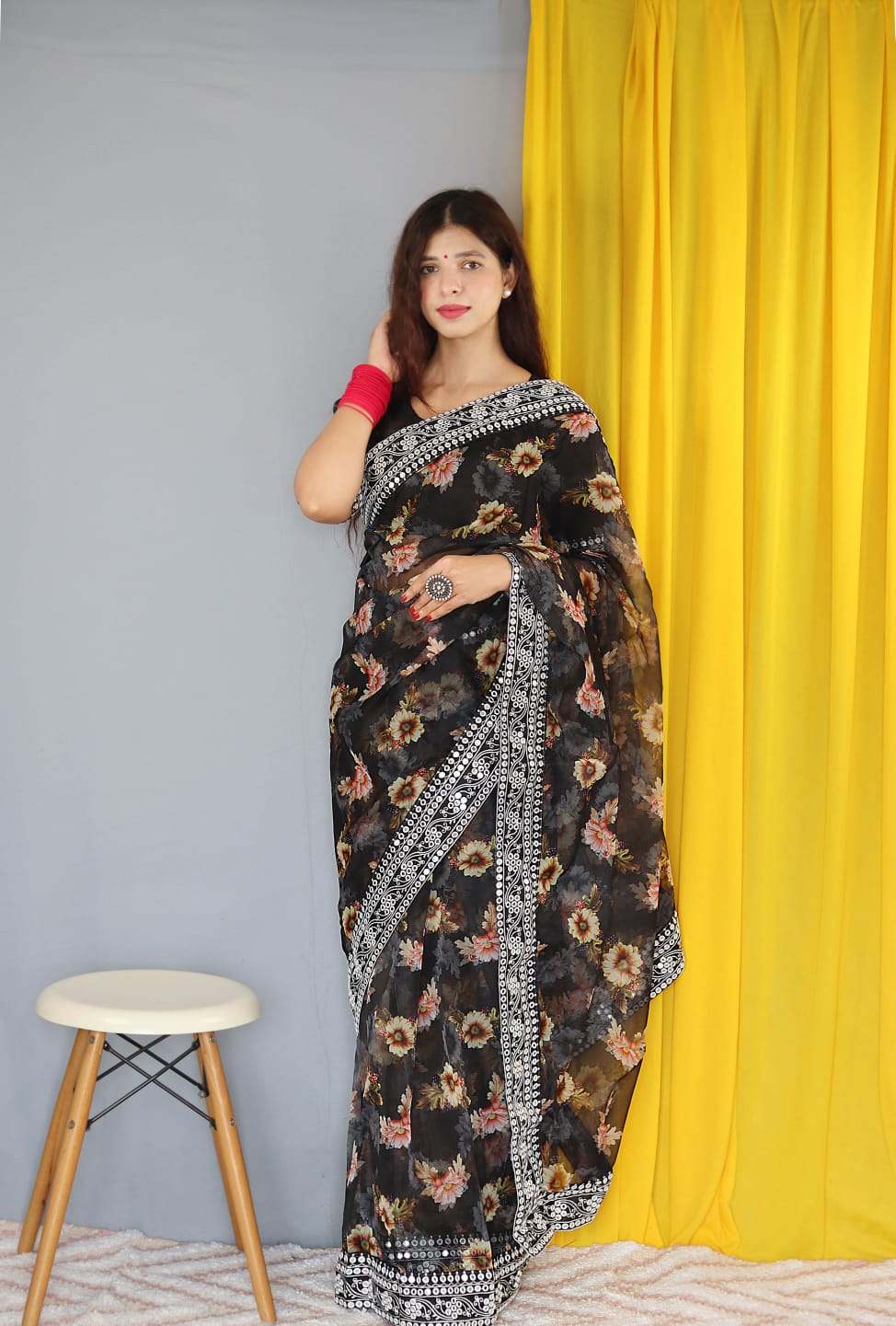 Beautiful Heavy Pure Organza Digital Print Saree Anant Tex Exports Private Limited