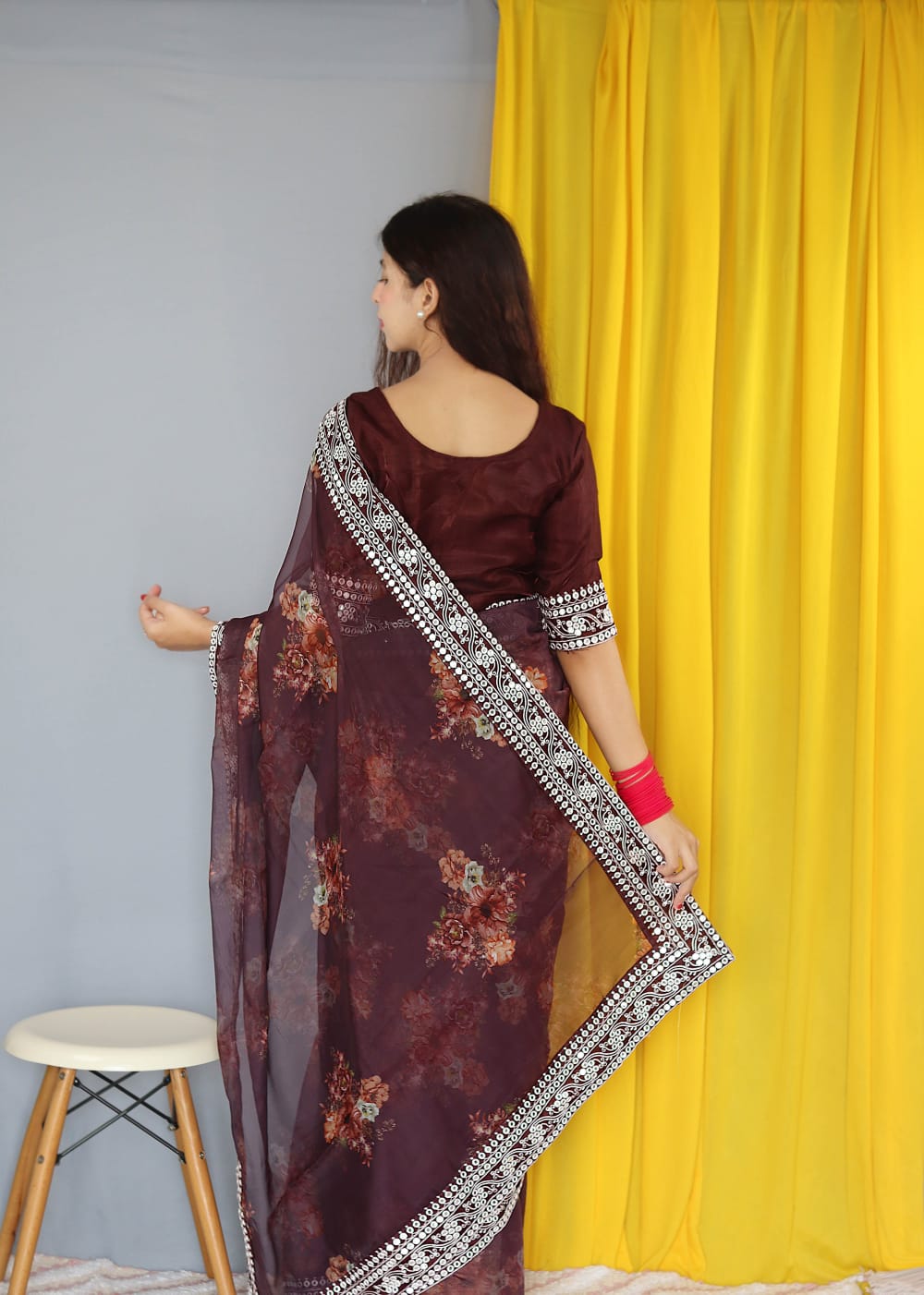 Beautiful Heavy Pure Organza Digital Print Saree Anant Tex Exports Private Limited