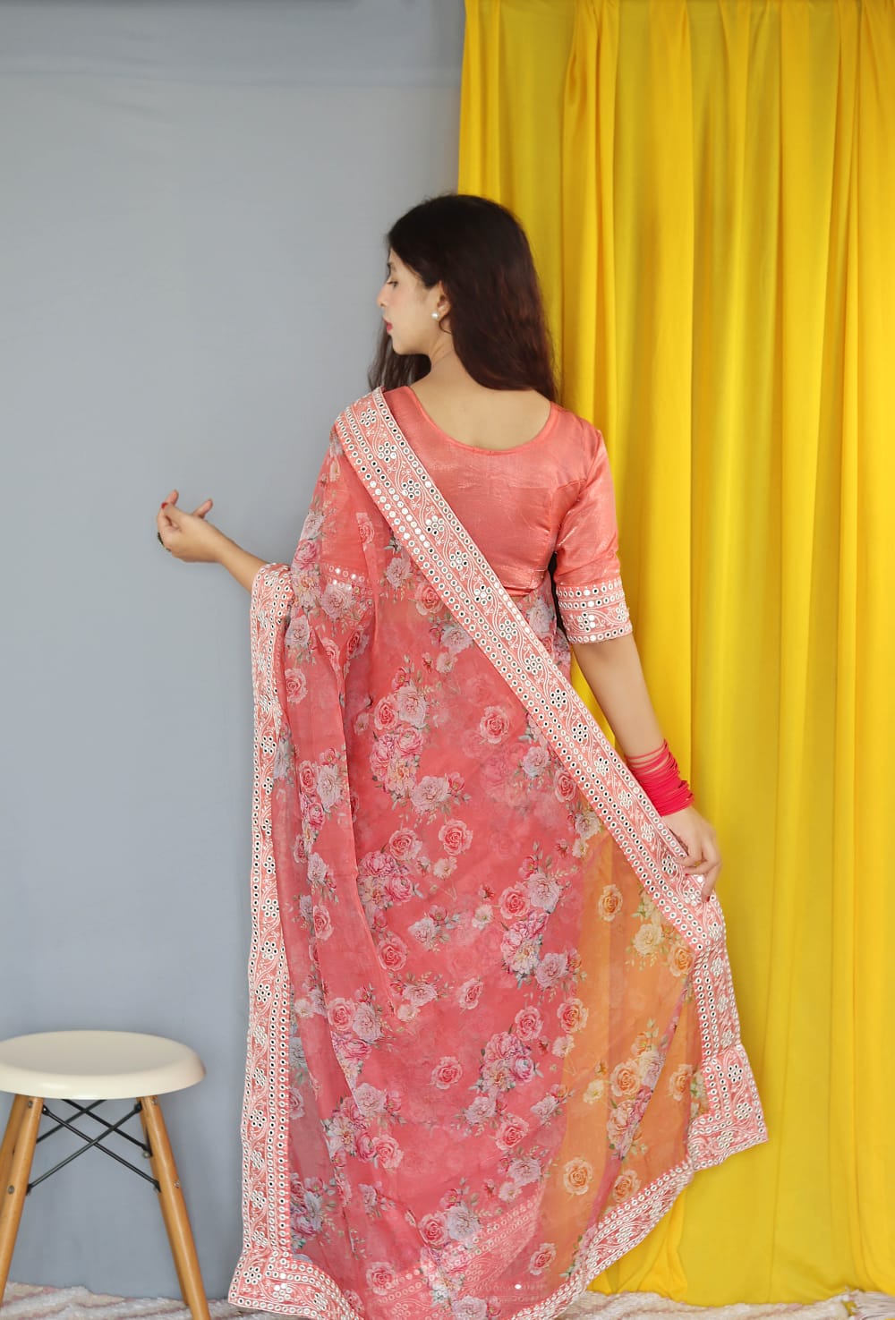 Beautiful Heavy Pure Organza Digital Print Saree Anant Tex Exports Private Limited